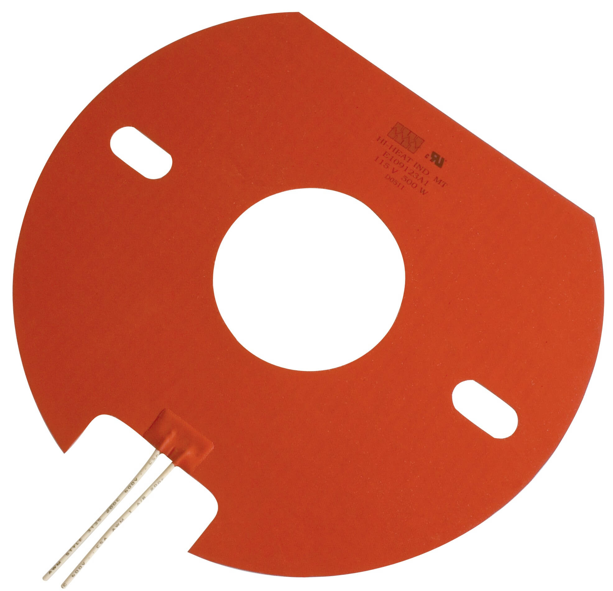 silicone rubber heater with notches